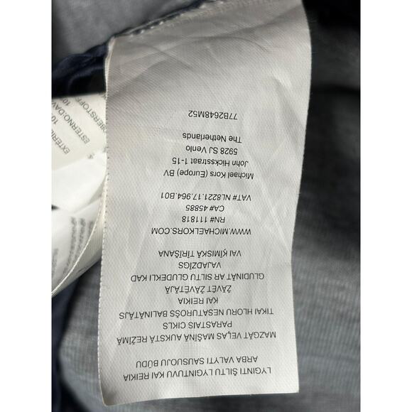 MICHAEL Michael Kors Jacket Womens Medium Navy Hooded Anorak Gold Hardware - Picture 8 of 10